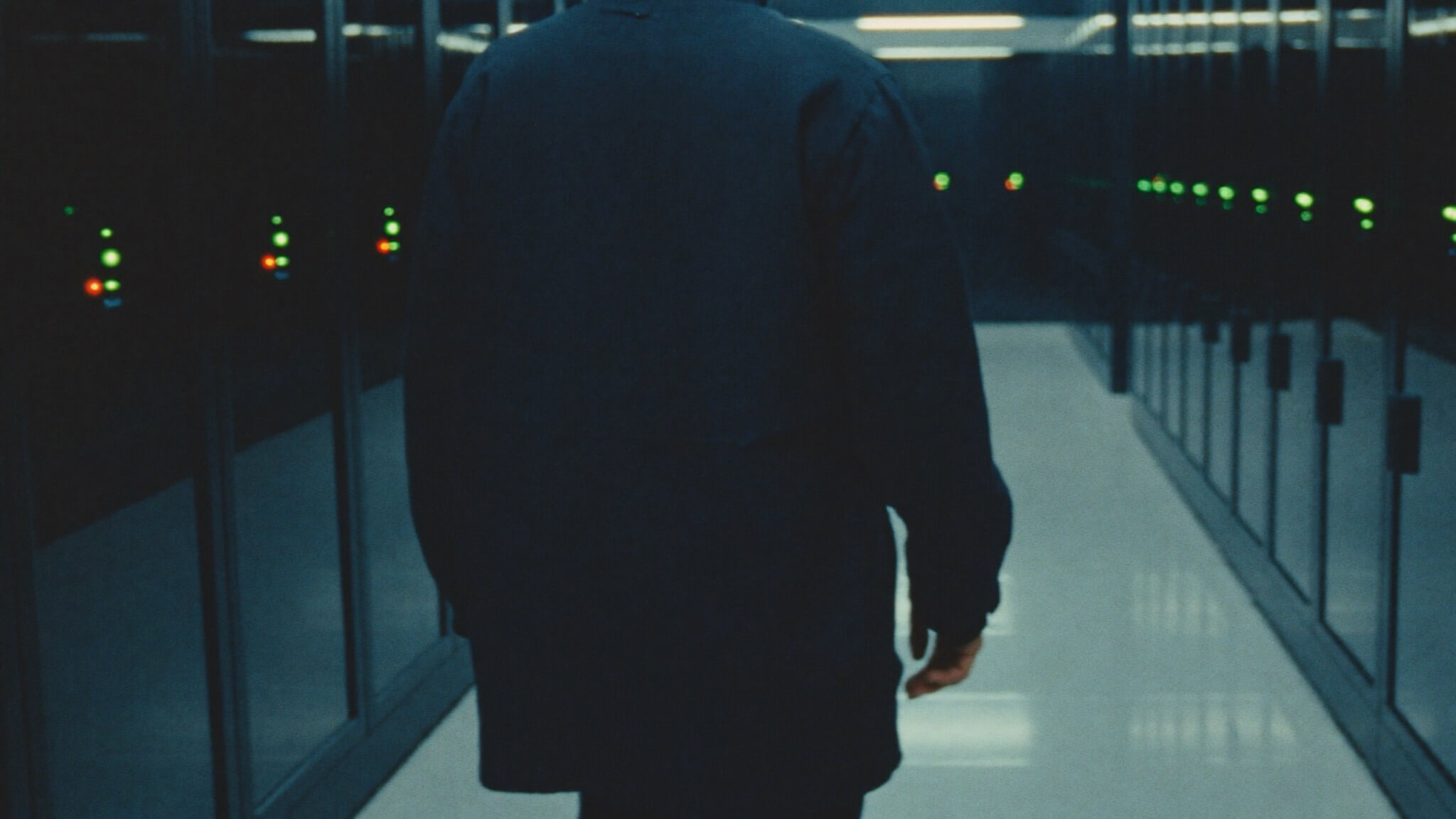 Server racks in a data-centre corridor